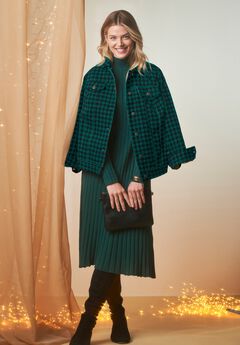 Mock Neck Midi Sweater Dress