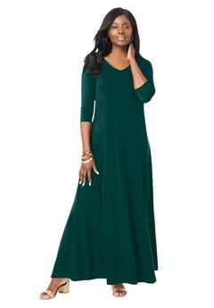 Double-V Maxi Dress