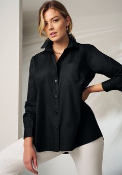 Stretch Cotton Oversized Poplin Shirt