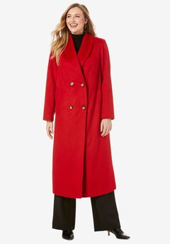 Plus Size Red Wool Coats