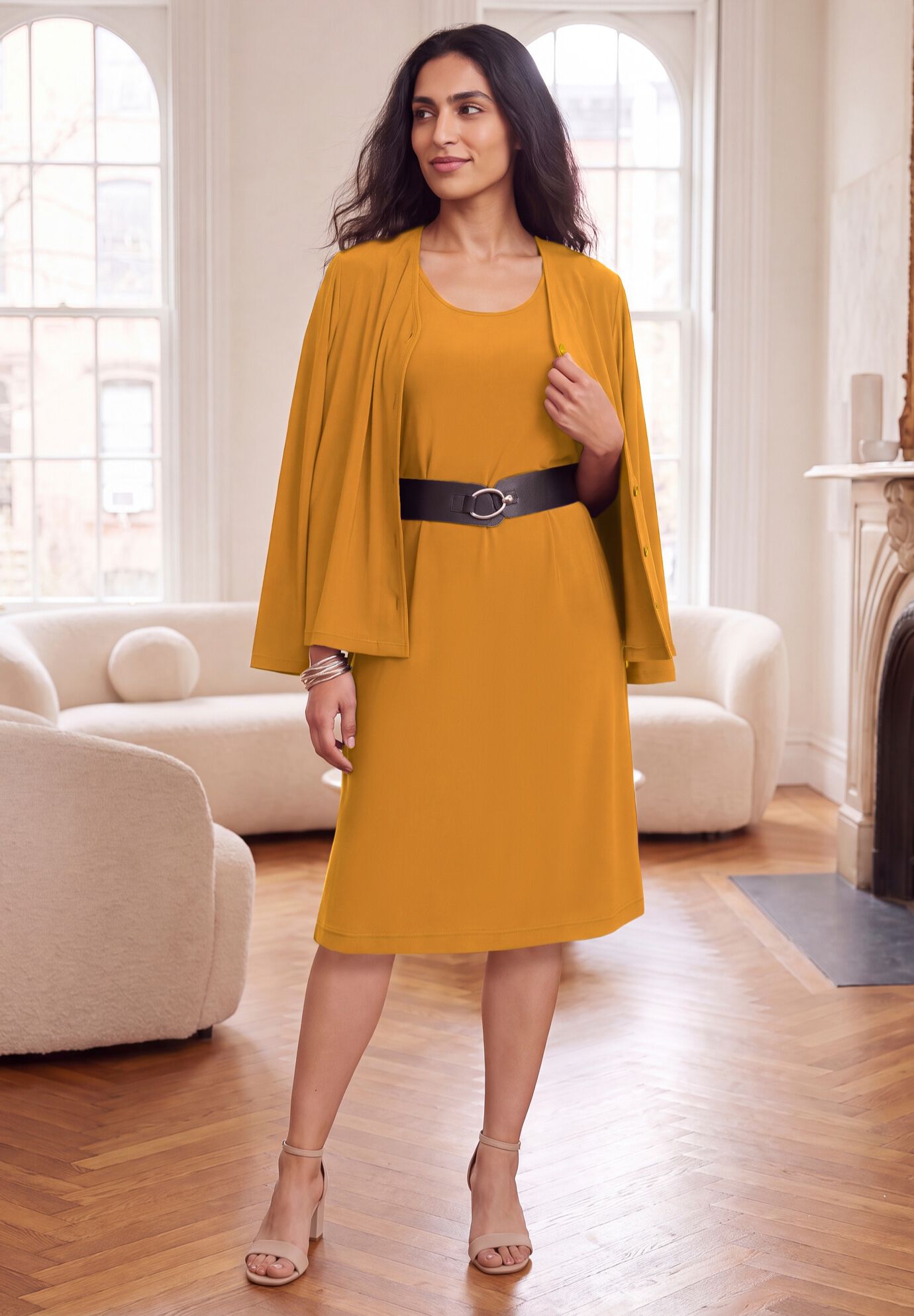 Stretch Knit 4-Piece Wardrober, RICH GOLD, alternate image number 5