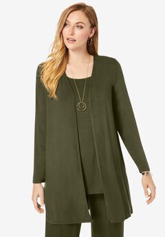 Everyday Stretch Knit Open Front Cardigan