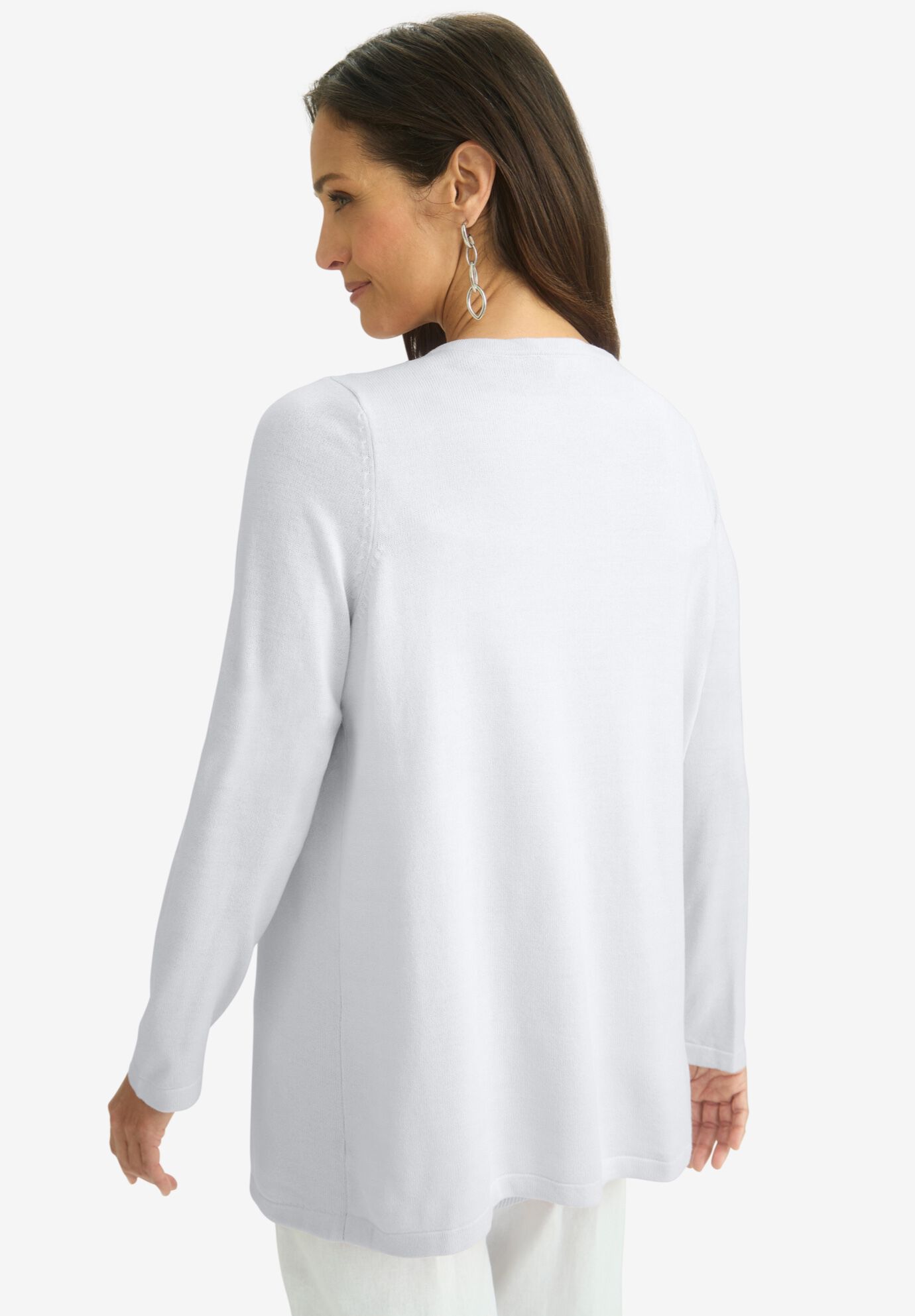 Flyaway Cardigan, WHITE, on-hover image number 1
