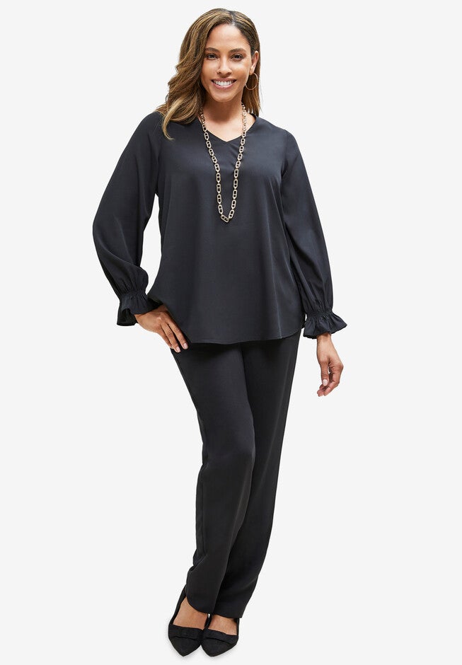Poet Sleeve Tunic, BLACK, hi-res image number null