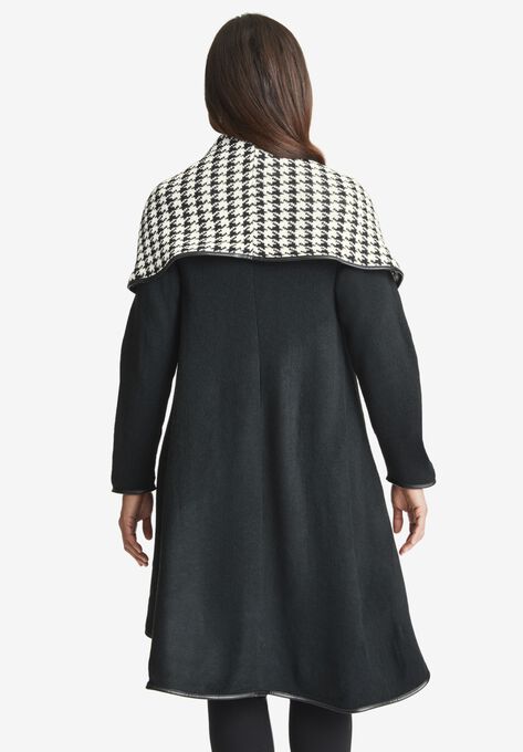 Faux Leather-Trim Sweater, , on-hover image number null