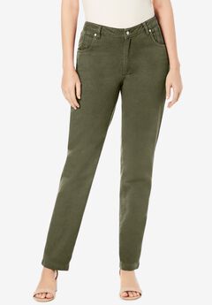 Plus Size Blue Straight Leg Jeans