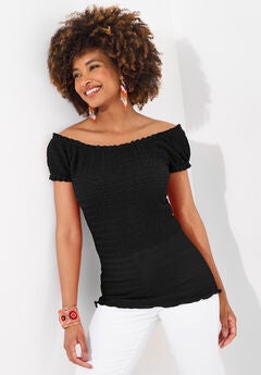 Stretchy Off the Shoulder Tee