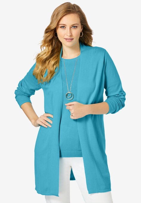 Fine Gauge Cardigan Topper, , alternate image number null