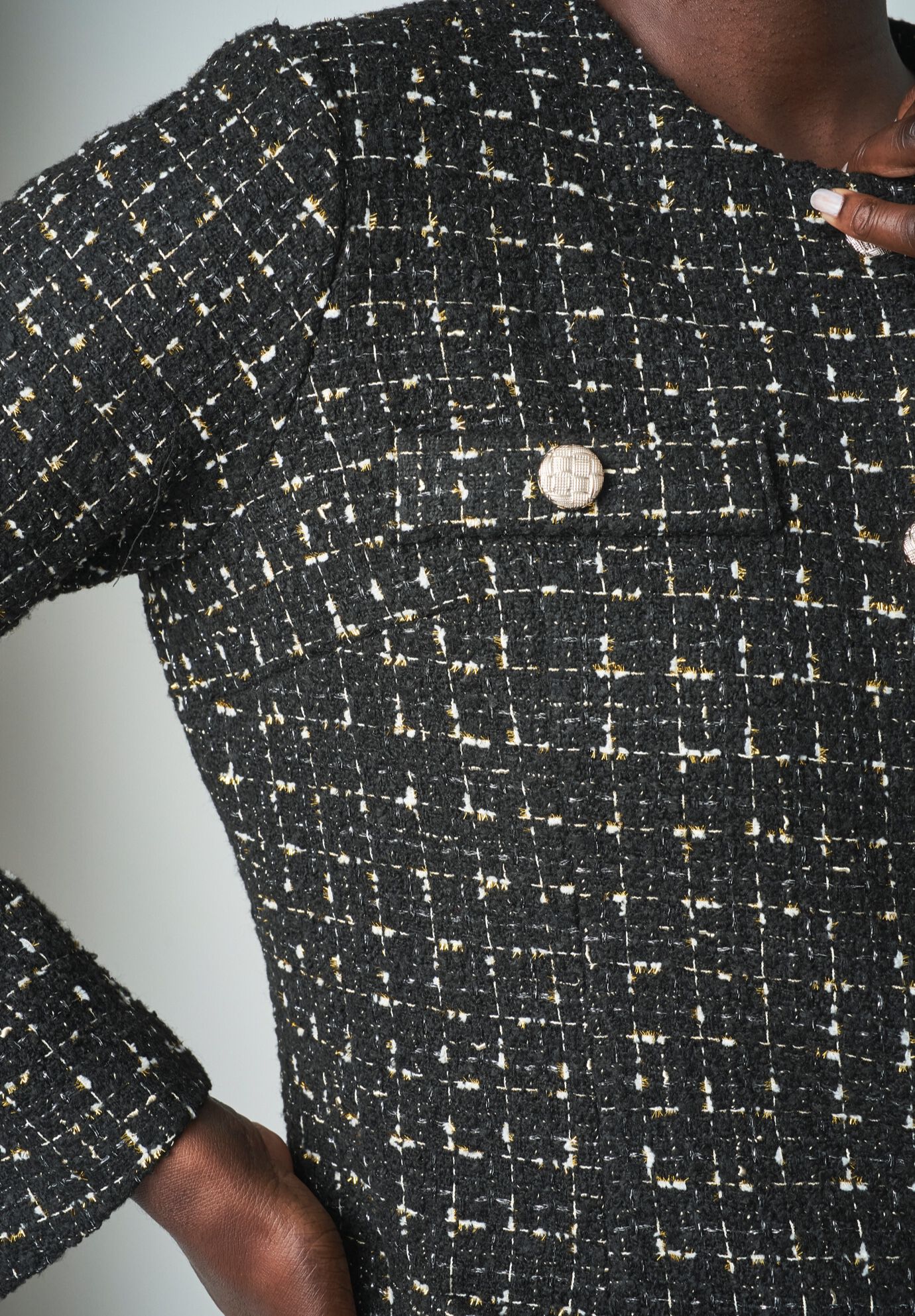Tweed Skirt Suit, TWEED, alternate image number 1