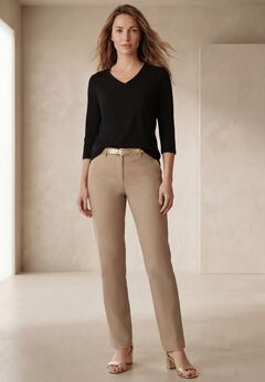 Stretch Cotton V-Neck Tee