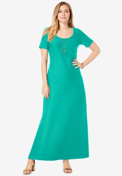 Stretch Cotton T-Shirt Maxi Dress