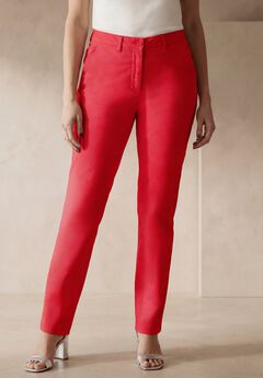 Stretch Cotton Chino Straight-Leg Pant