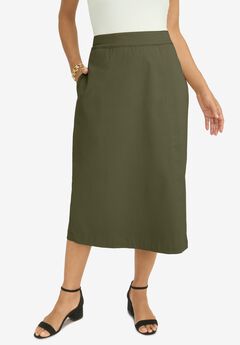 Chino Faux Wrap Skirt