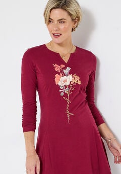 Stretch Knit Pleat Tunic