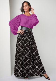 Stretch Pleated Sleeve Top