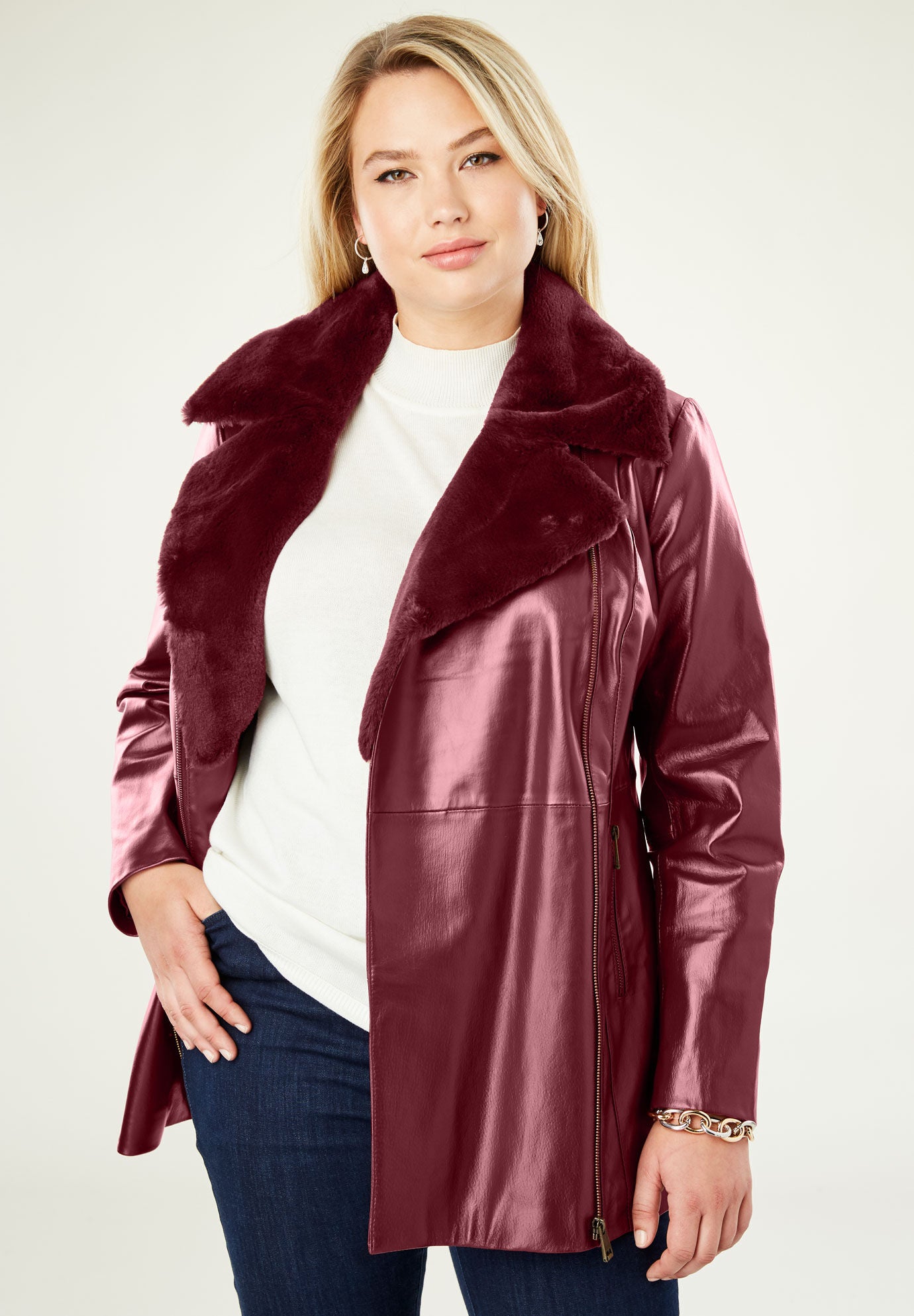 womens plus size coats on clearance