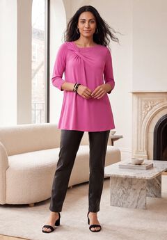 Twist-Front Trapeze Tunic