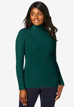 Ribbed Cotton Turtleneck Sweater