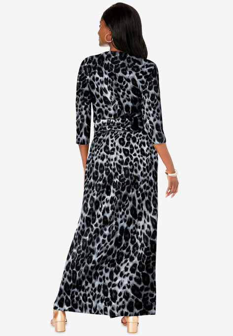 Faux Wrap Knit Maxi Dress, , on-hover image number null