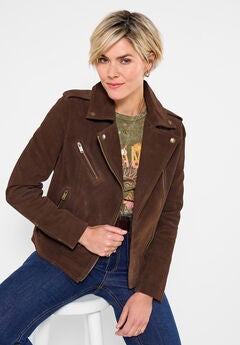 Suede Moto Jacket