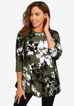 Stretch Knit Swing Tunic