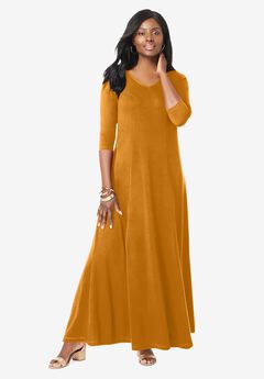 Double-V Maxi Dress
