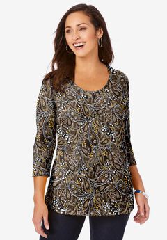 Plus Size Brown Shirts