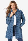 Long Denim Jacket, DENIM HOUNDSTOOTH, hi-res image number null