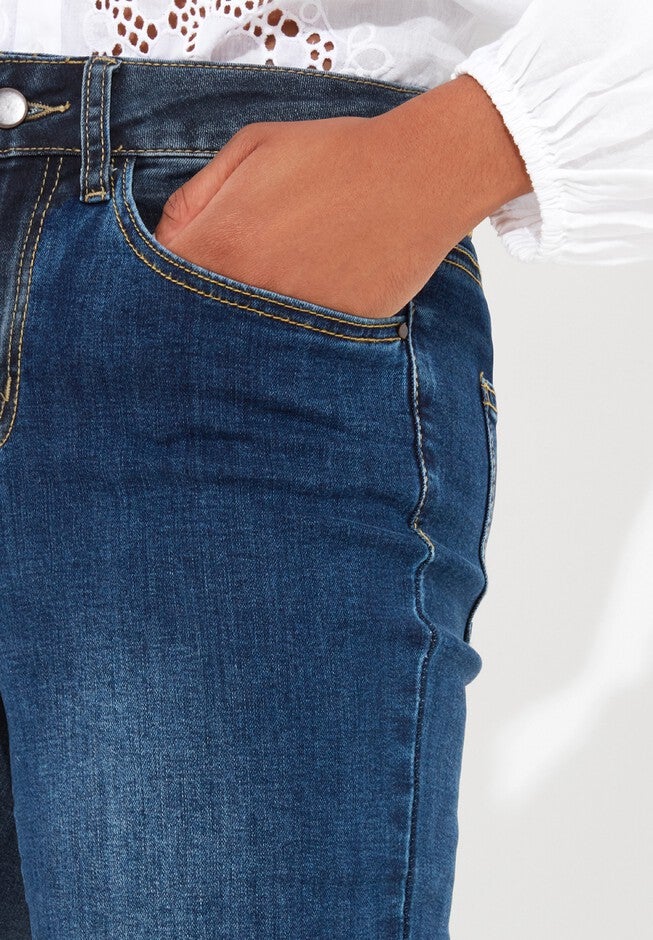 Stretch Denim Bootcut Jean, MEDIUM BLUE, alternate image number null