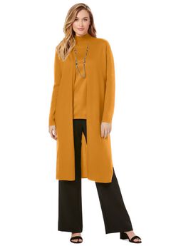 Cotton Cashmere Duster Sweater