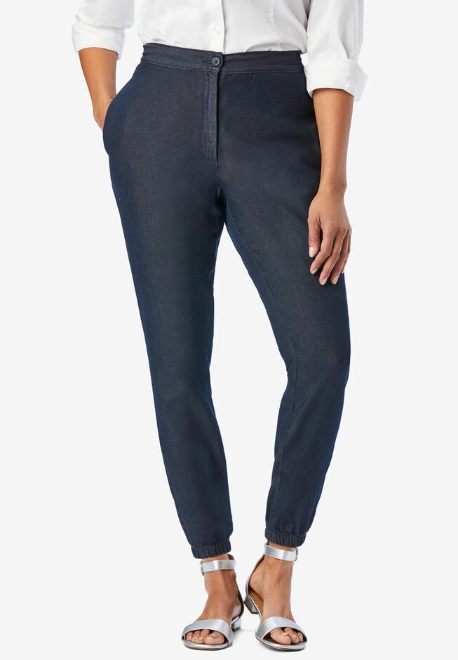 Chambray Jogger, INDIGO, hi-res image number 0