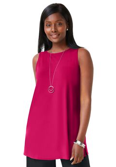 Stretch Knit Tunic Tank
