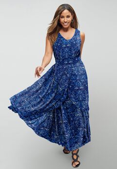 Navy Blue Plus Size Maxi Dresses