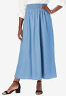 Chambray Maxi Skirt, LIGHT WASH, hi-res image number null