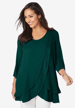 Plus Size Green Blouses