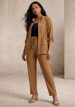2-Piece Stretch Knit Cargo Set