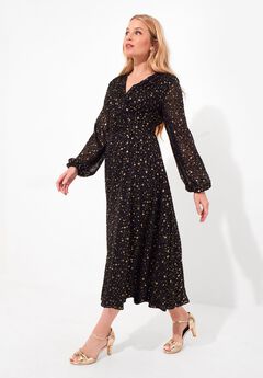 Starry Georgette Midi Dress