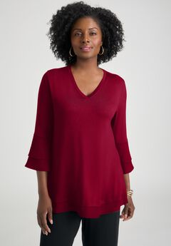 Ruffle Layered Sleeve Top