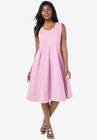 Cotton Denim Dress, PINK, hi-res image number null