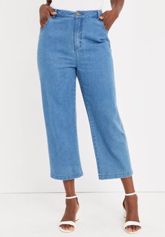Classic Cotton Denim Capri