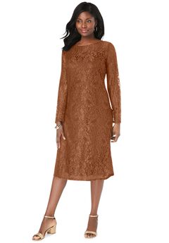 Stretch Lace Shift Dress