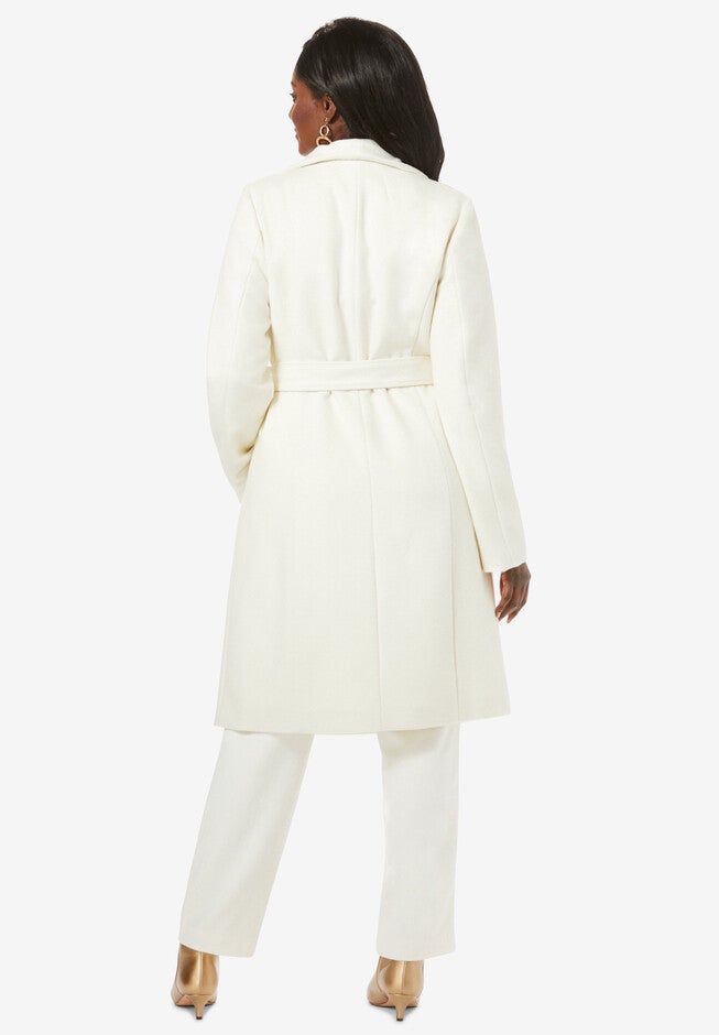 Belted Wool-Blend Coat, , on-hover image number 1