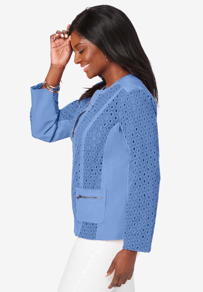 Eyelet Jacket, , alternate image number 2
