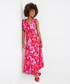 Summer Faux Wrap Maxi Dress