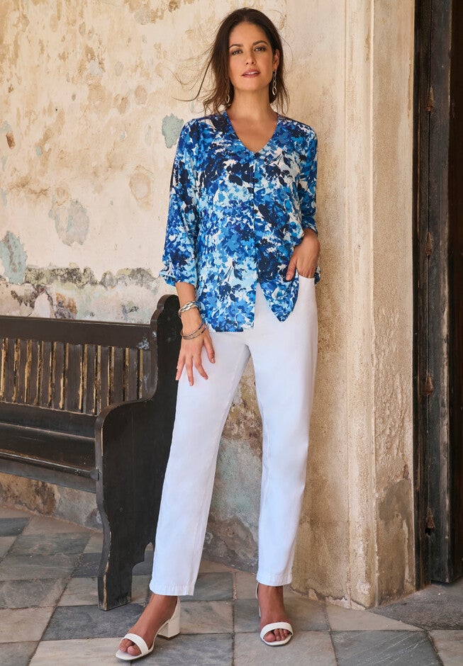 V-Neck Blouse, , alternate image number 3