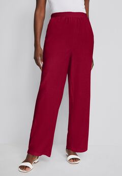 Lightweight Linen-Blend Straight-Leg Pants