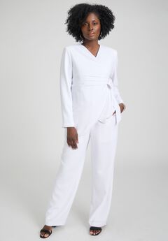 2-Piece Faux Wrap Pantsuit