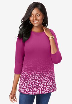 Stretch Cotton Boatneck Tunic