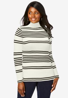 Ribbed Cotton Turtleneck Sweater