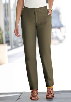 Stretch Cotton Chino Straight Leg Pant